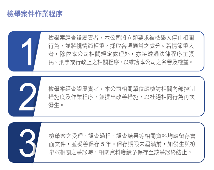 檢舉案件作業程序